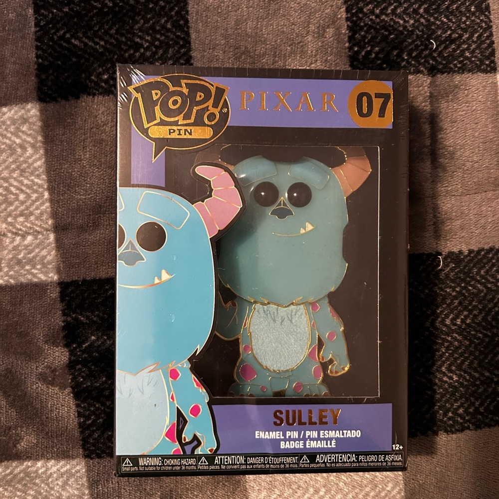 Funko Pop Pixar Sulley Pin - Blue and Pink